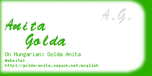 anita golda business card